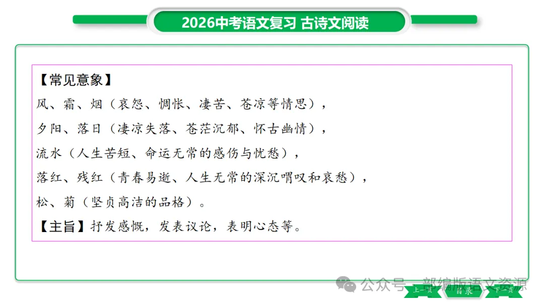 2026中考语文复习:课外古诗主题分类整合ppt-第41张图片-四季读书网