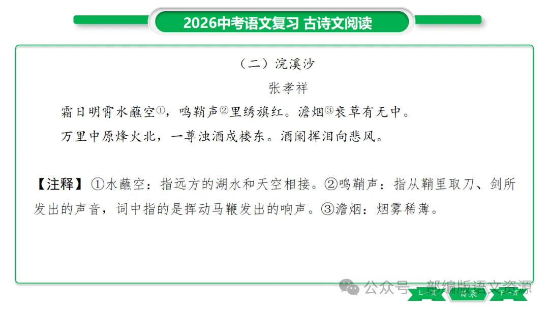 2026中考语文复习:课外古诗主题分类整合ppt-第60张图片-四季读书网