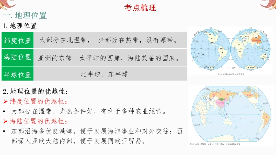 2026年中考地理复习【第一轮】 | 课题11《从世界看中国》,欢迎大家加入会员群,享受更多优惠! 第5张