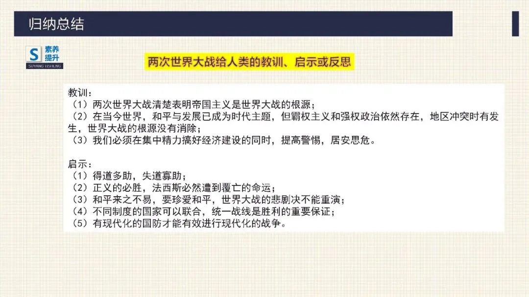 中考历史二轮专题复习课件 专题13 两次世界大战与世界政治格局的演变 第28张