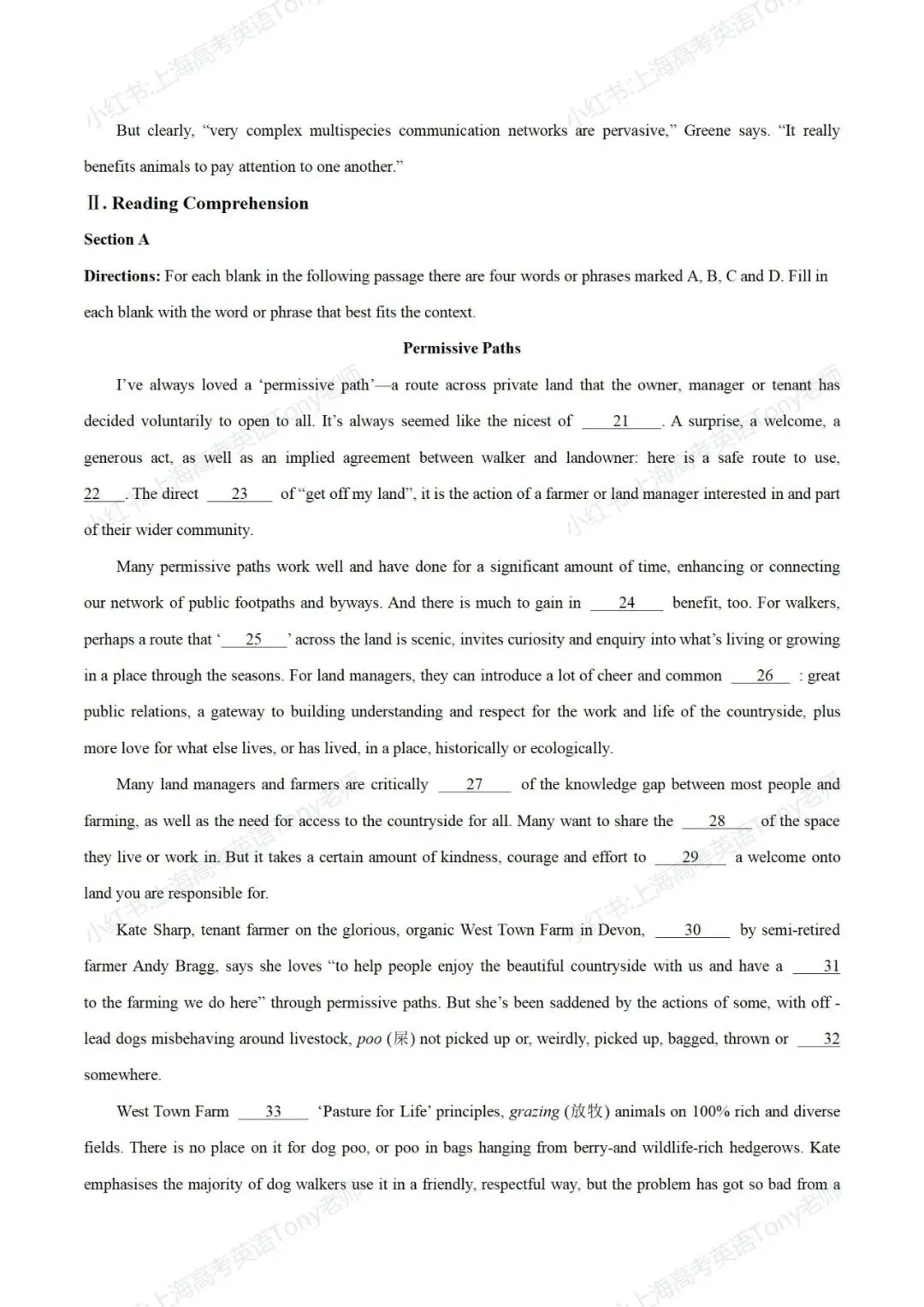 【试卷推送】上海市华师大二附中2025-2026学年第二学期高三年级3月考英语 第3张