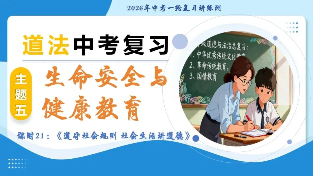 2026中考道德与法治一轮复习:课时21 遵守社会规则 社会生活讲道德(复习课件) 第4张