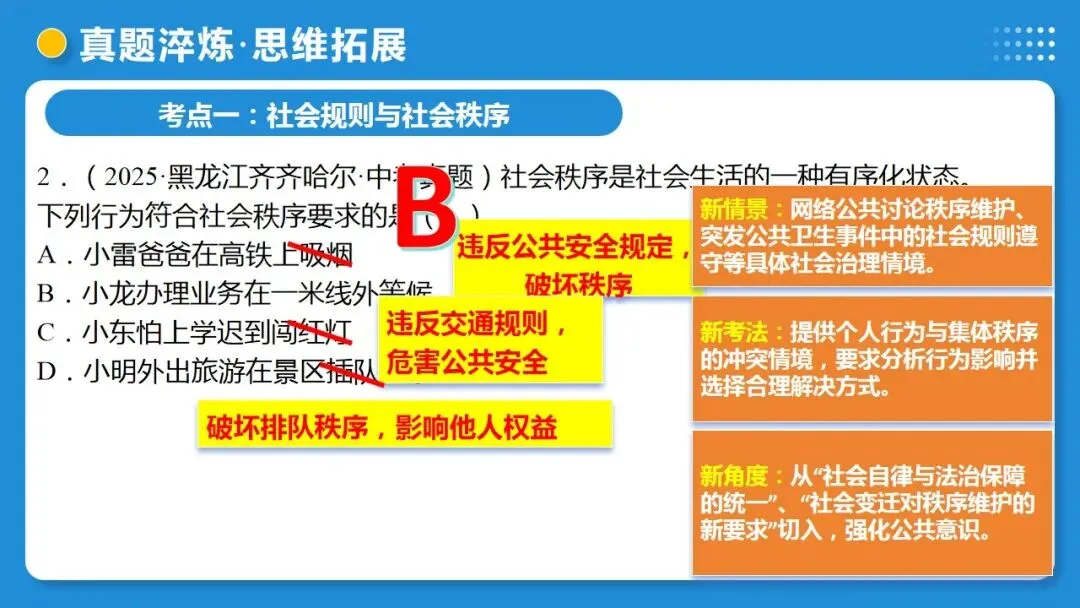 2026中考道德与法治一轮复习:课时21 遵守社会规则 社会生活讲道德(复习课件) 第36张