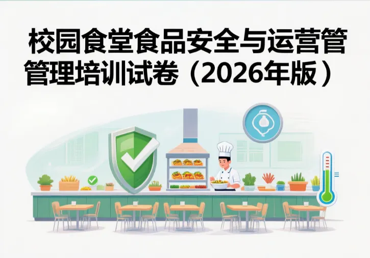 校园食堂食品安全与运营管理培训试卷(需要原文找我要) 第1张 校园食堂食品安全与运营管理培训试卷(需要原文找我要) 第1张
