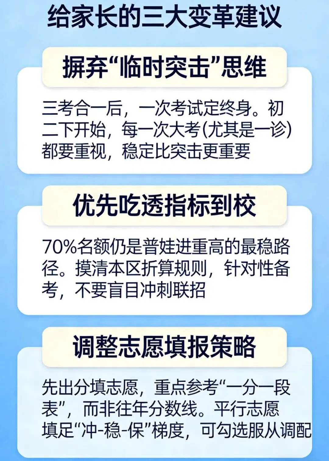 重磅!2026重庆中考“三考合一”落地,这8大变革直接影响升学路径 第9张 重磅!2026重庆中考“三考合一”落地,这8大变革直接影响升学路径 第9张