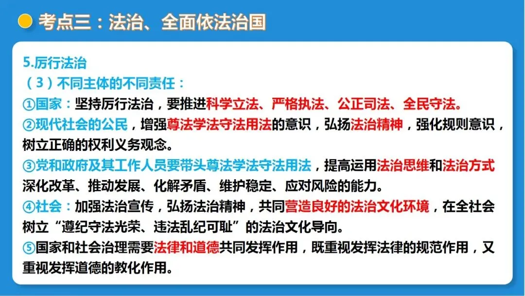 2026年中考道德与法治一轮复习 课时16 法治精神与法治建设(复习课件) 第28张