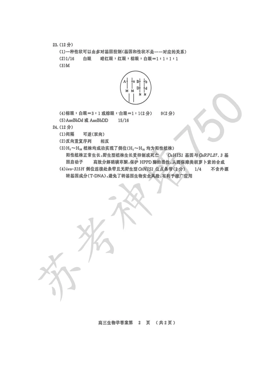 2026届南京市、盐城市高三年级第一次模拟考试 第14张