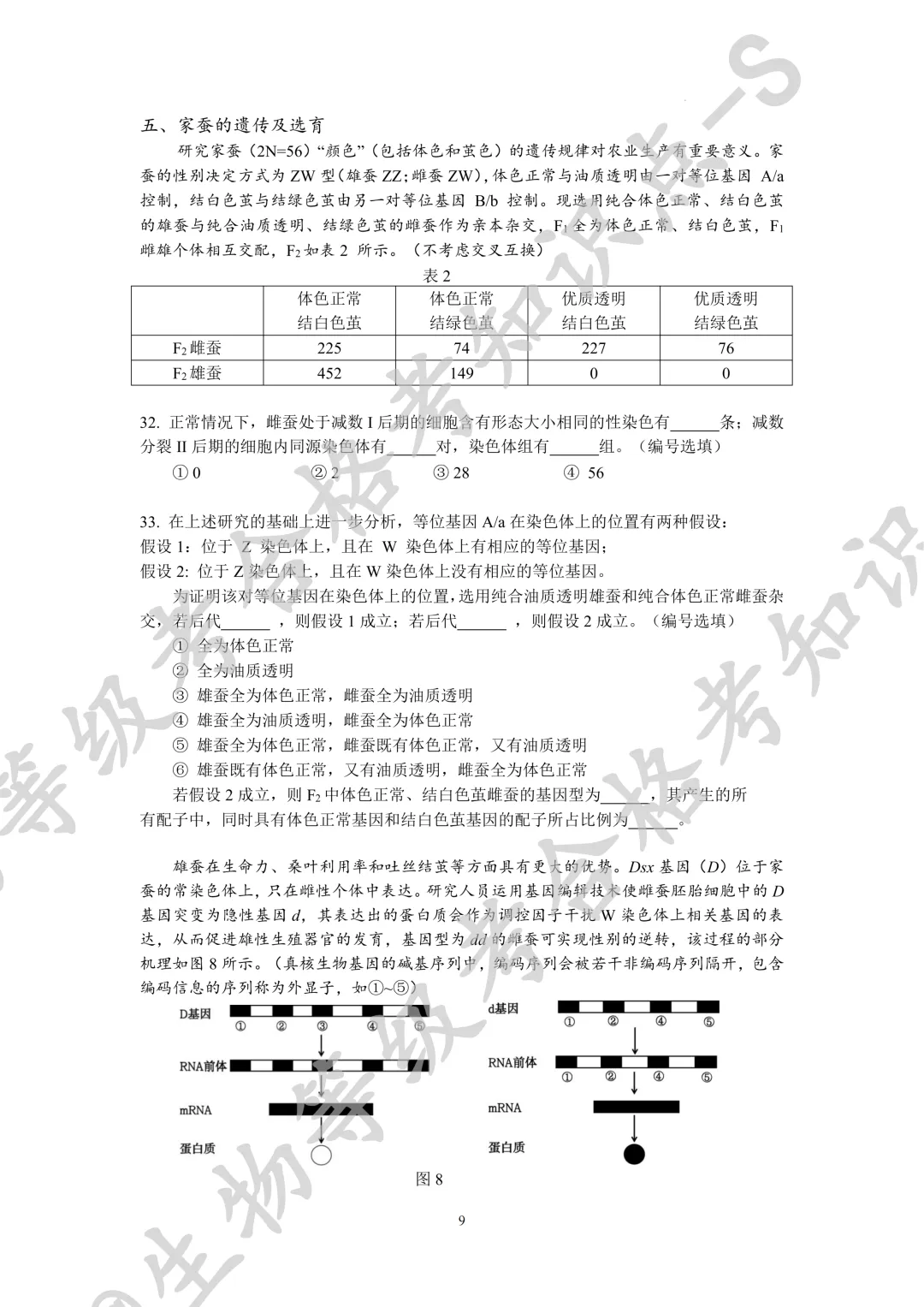 【上海名校试卷】2026届上海市松江二中等六校高三下学期联考生物学试卷 第8张