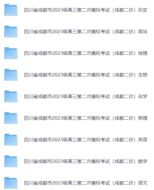 (全科)四川省成都市2023级高三第二次模拟考试成都二诊【全科】试卷和参考答案汇总(可下载PDF) 第15张