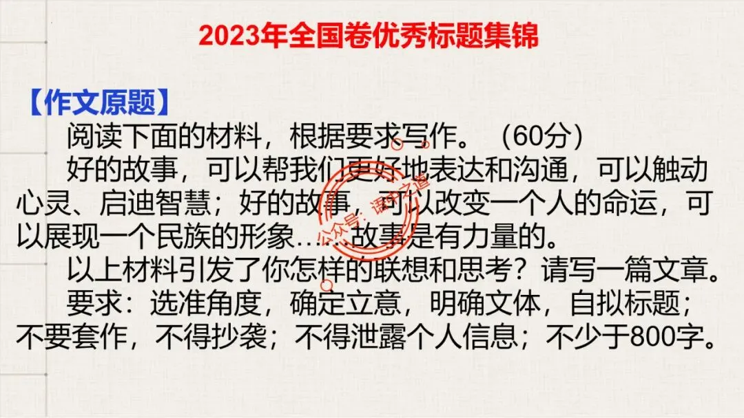 【全套梳理】近几年高考【作文真题】【审题立意+标题+开头】(精品解析) 第27张