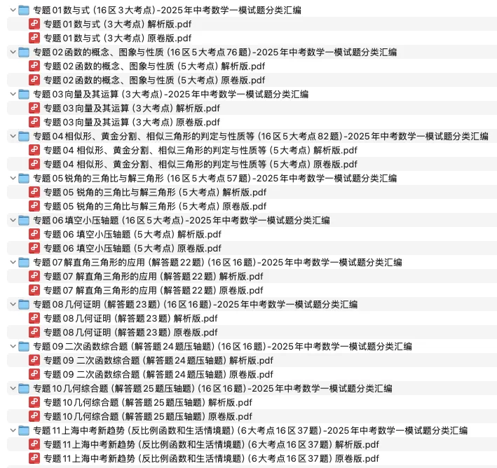 2025年上海中考【一模分类汇编】:语数英物分享 第5张 2025年上海中考【一模分类汇编】:语数英物分享 第5张