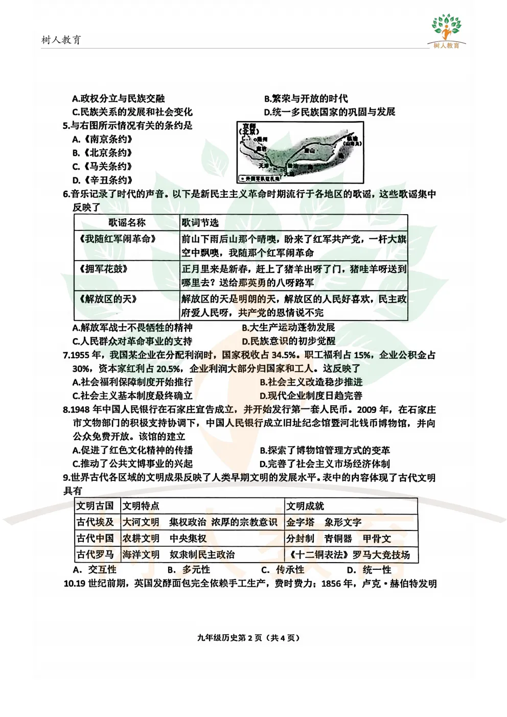 2026桥西区基模真题卷:语数英物化历道(七科)试卷及答案 第66张