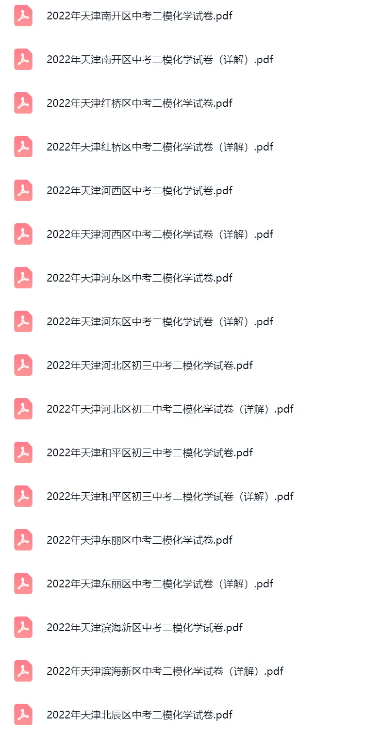 2018-2025学年天津中考二模化学真题及答案解析 第5张 2018-2025学年天津中考二模化学真题及答案解析 第5张