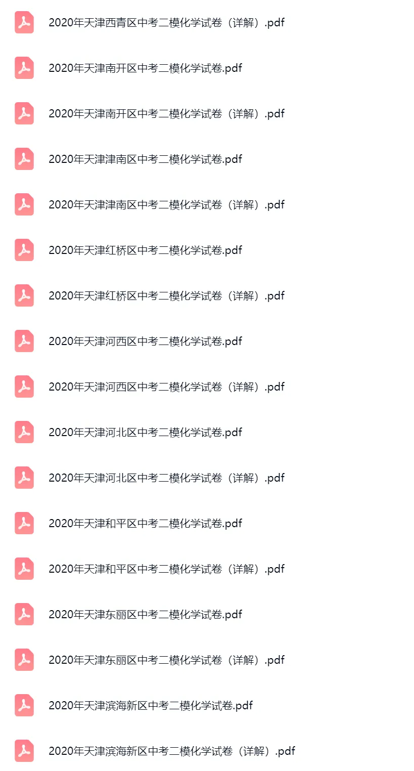 2018-2025学年天津中考二模化学真题及答案解析 第7张 2018-2025学年天津中考二模化学真题及答案解析 第7张