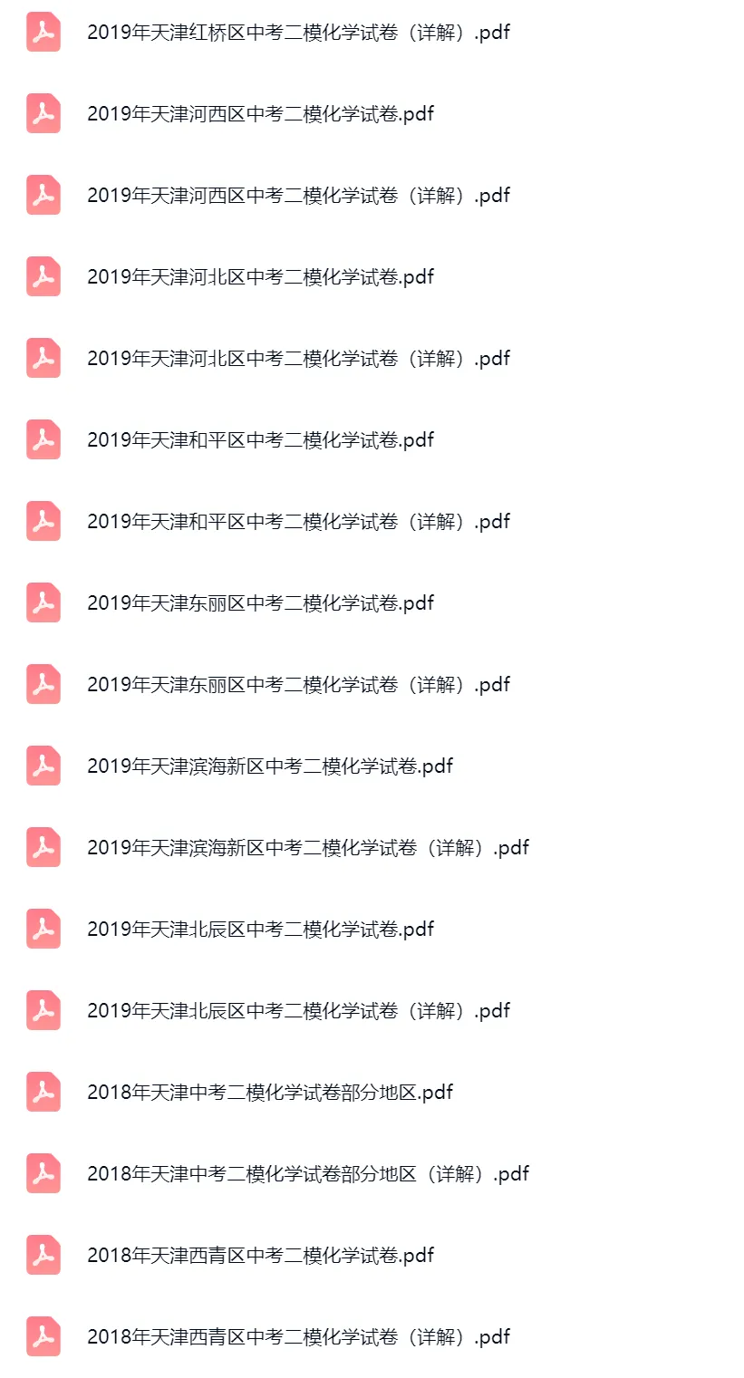 2018-2025学年天津中考二模化学真题及答案解析 第8张 2018-2025学年天津中考二模化学真题及答案解析 第8张