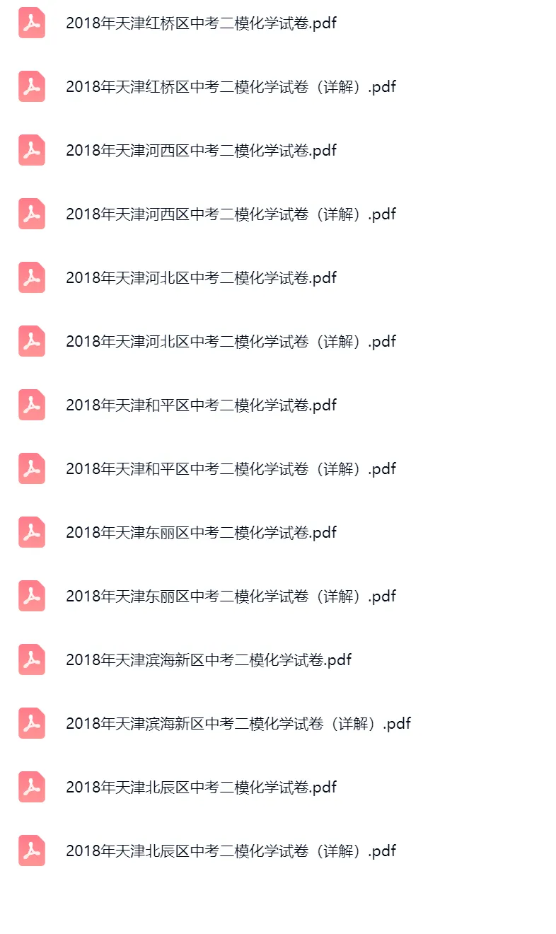 2018-2025学年天津中考二模化学真题及答案解析 第9张 2018-2025学年天津中考二模化学真题及答案解析 第9张