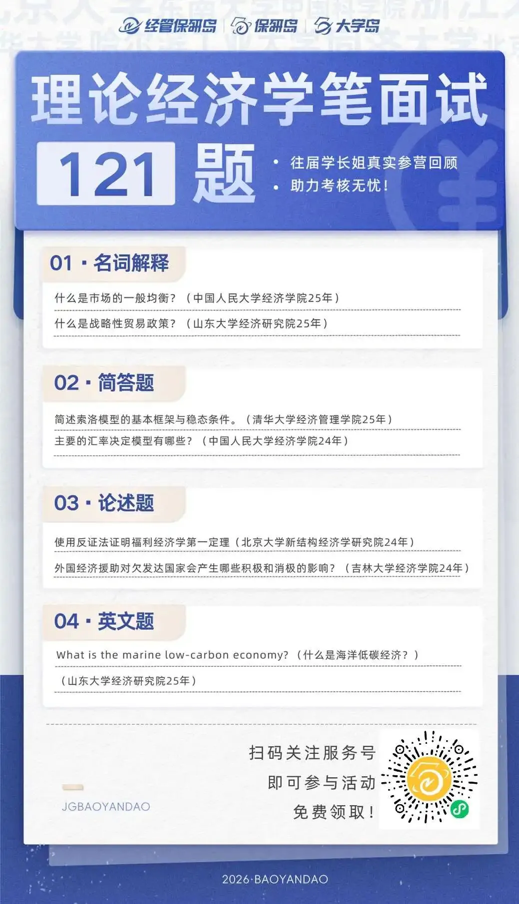 学科真题 | 理论经济学笔面试121题 第4张 学科真题 | 理论经济学笔面试121题 第4张