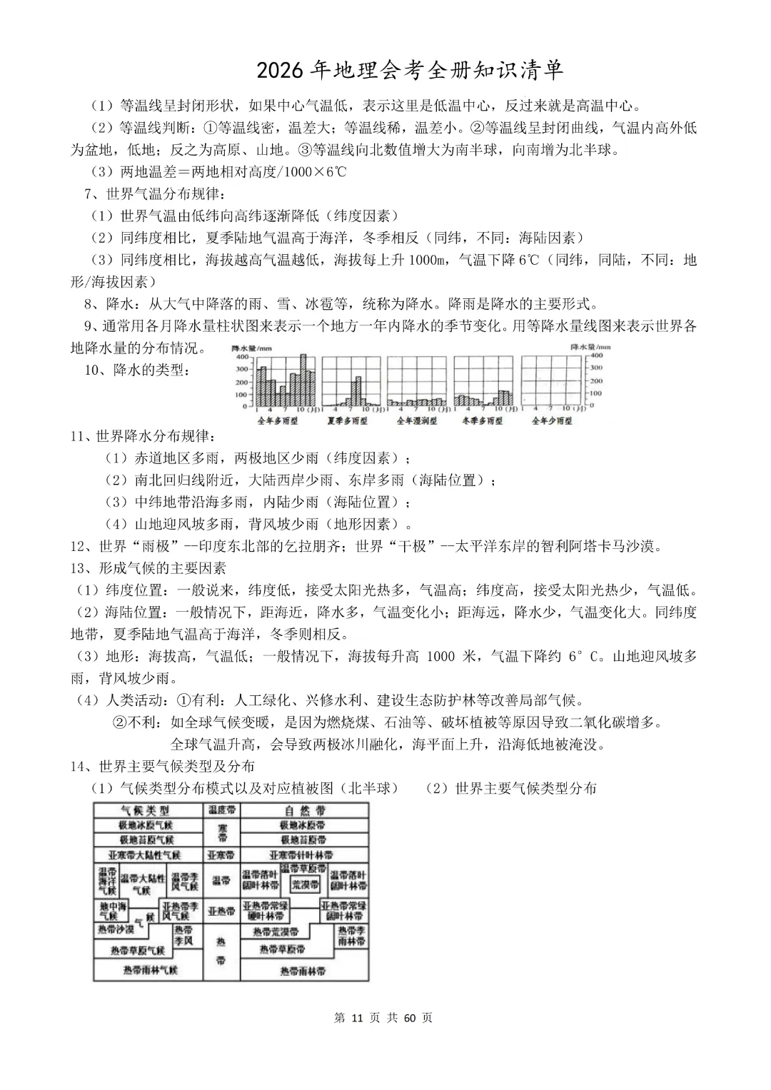 九年级下册地理《中考地理总复习知识清单》完整高清电子版可打印 第12张