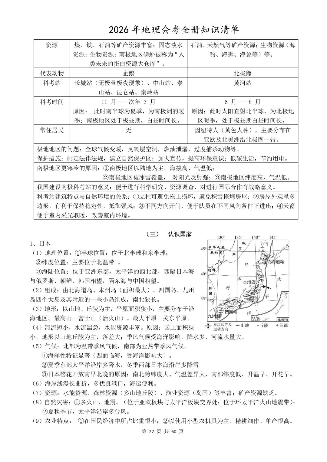 九年级下册地理《中考地理总复习知识清单》完整高清电子版可打印 第18张