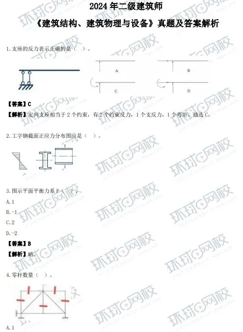 二级注册建筑师历年真题汇编(免费领取) 第5张