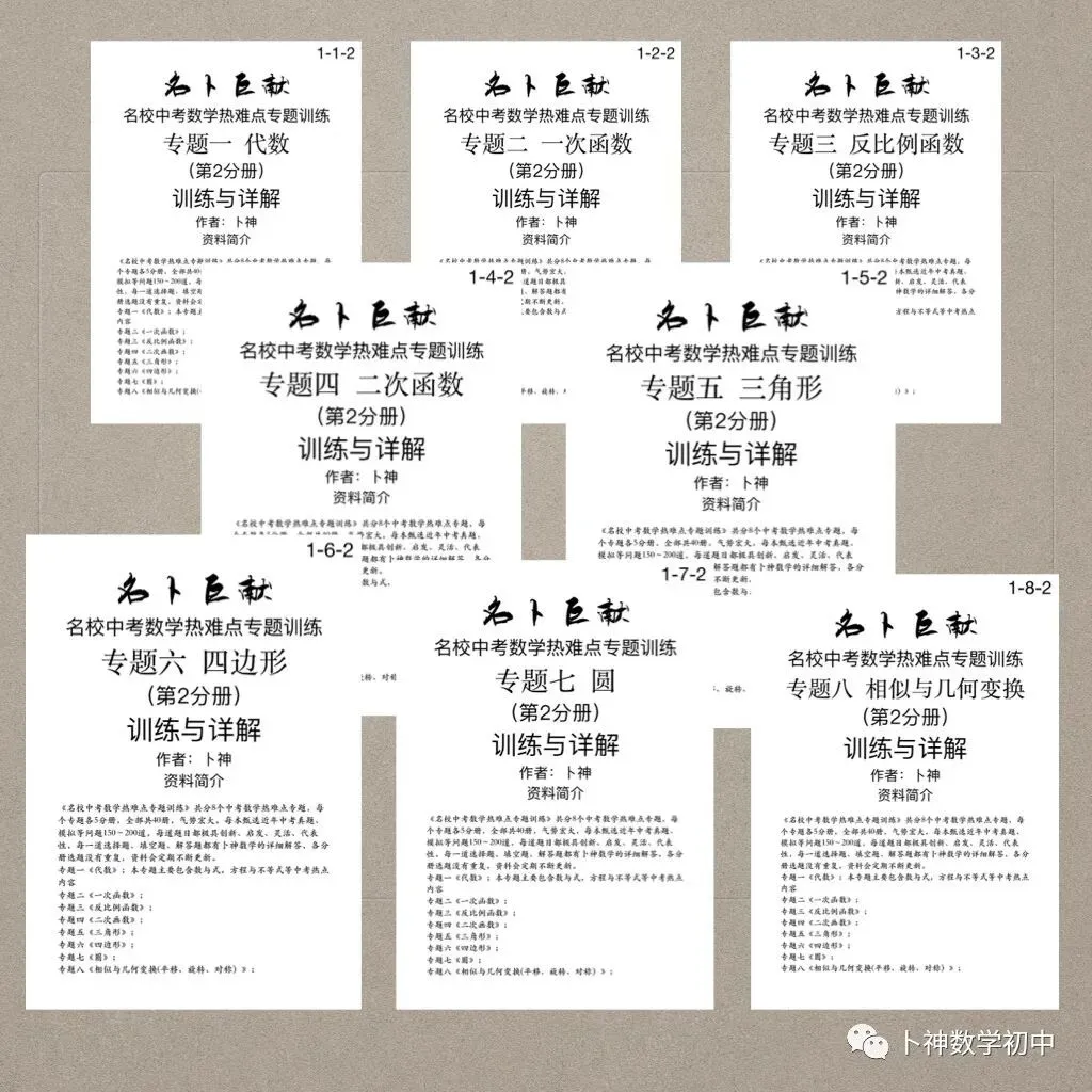 《名校中考数学热难点专题训练》更新至6分册/40本中考专题巨作/空前绝后 第67张 《名校中考数学热难点专题训练》更新至6分册/40本中考专题巨作/空前绝后 第67张