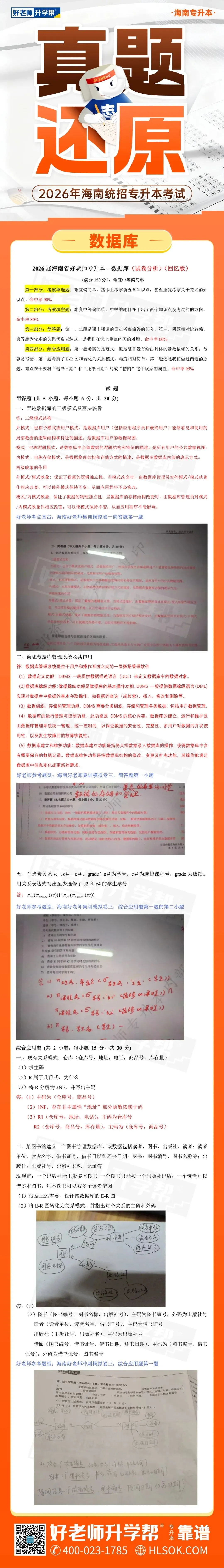 专业课真题还原 | 连续四年海南好老师升学帮专业课考点覆盖94% 第8张 专业课真题还原 | 连续四年海南好老师升学帮专业课考点覆盖94% 第8张