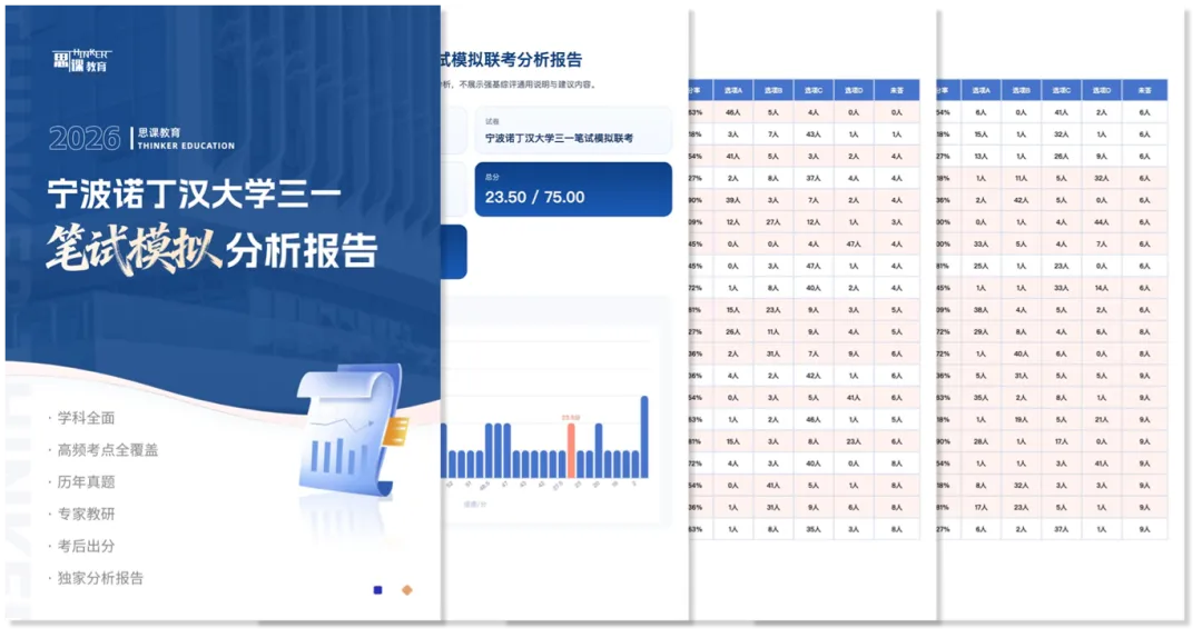 重磅福利|宁诺三一模拟考上线,领取你的专属考情分析报告! 第12张