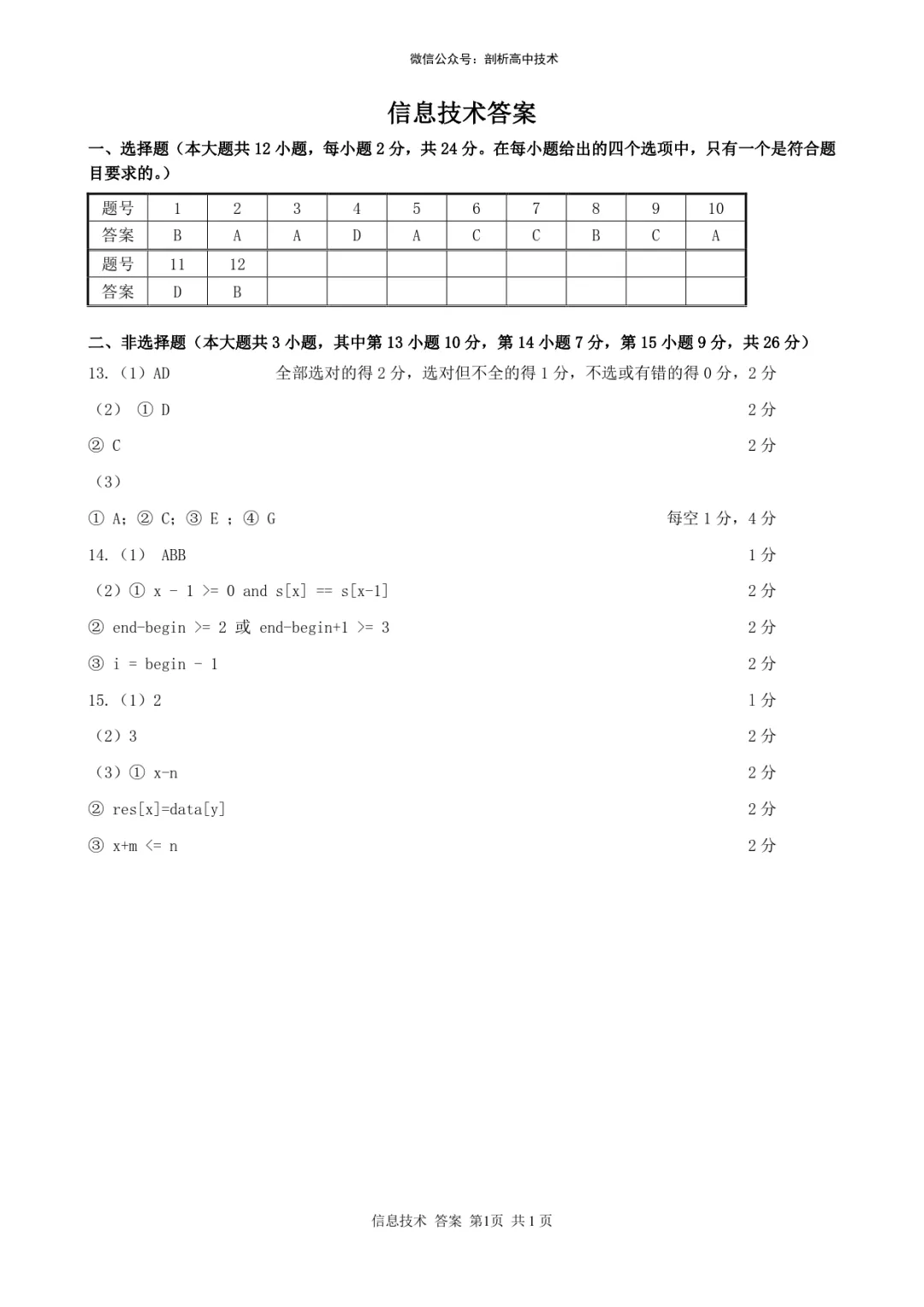 浙江四校联考高二技术试卷 第15张