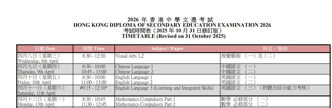 香港标准-2026 HKDSE授权全真模拟考试-第10张图片-四季读书网