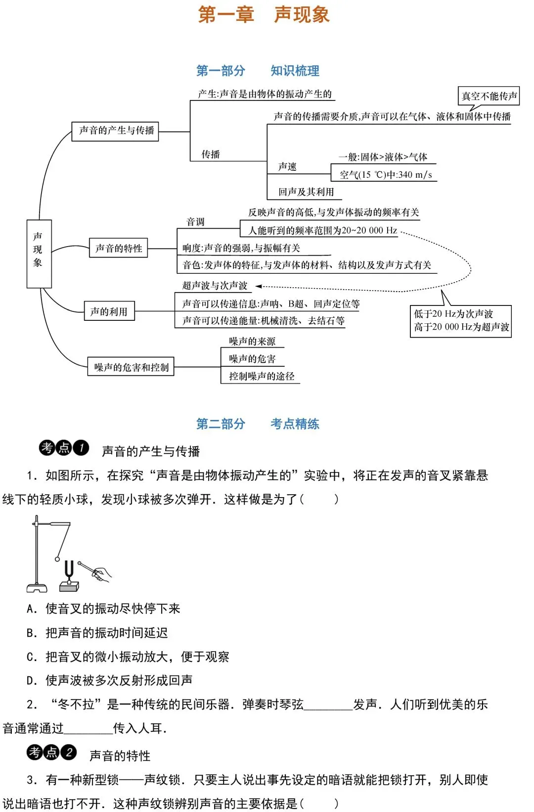 中考物理知识点梳理+考点精练+重难点突破 第1张