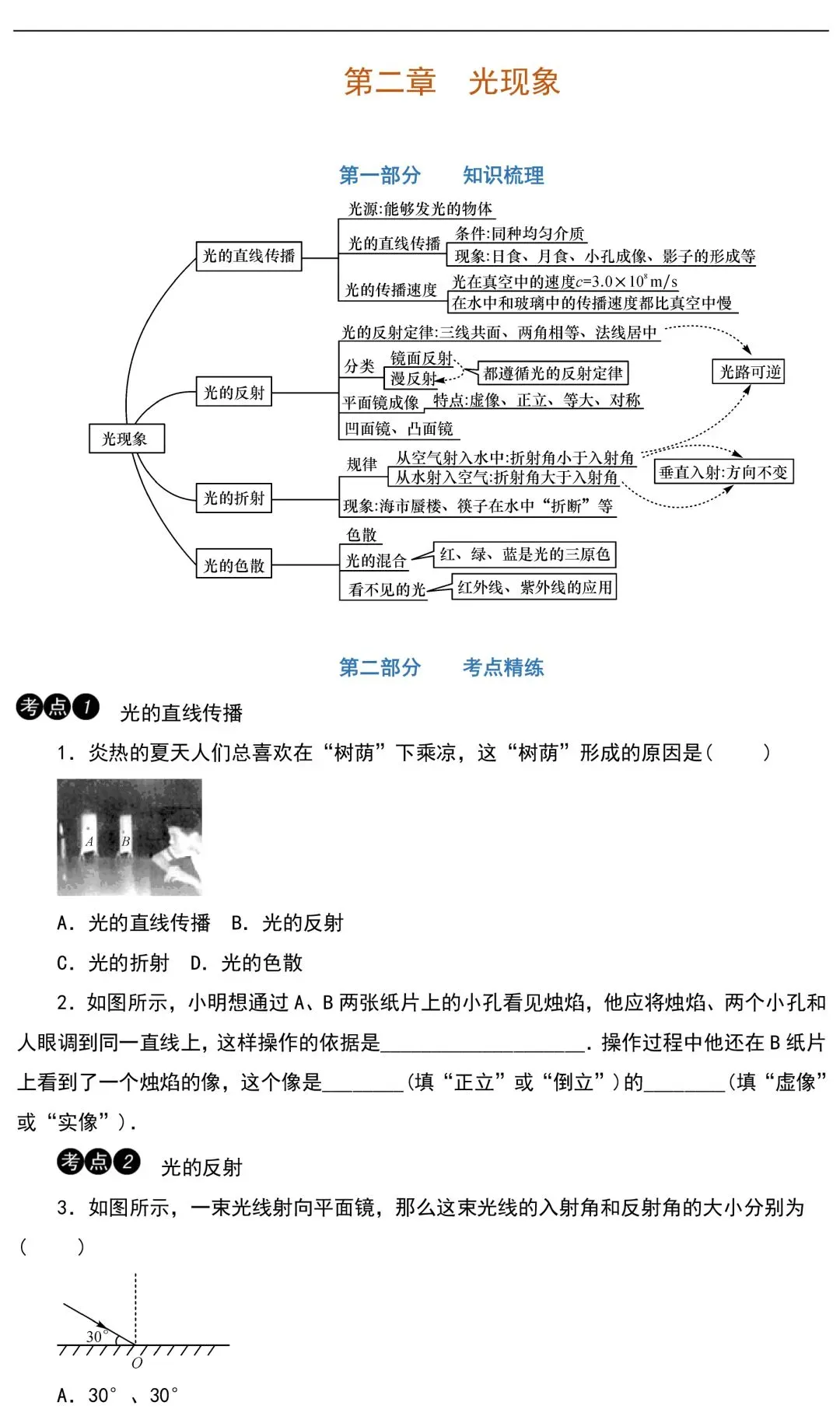 中考物理知识点梳理+考点精练+重难点突破 第8张