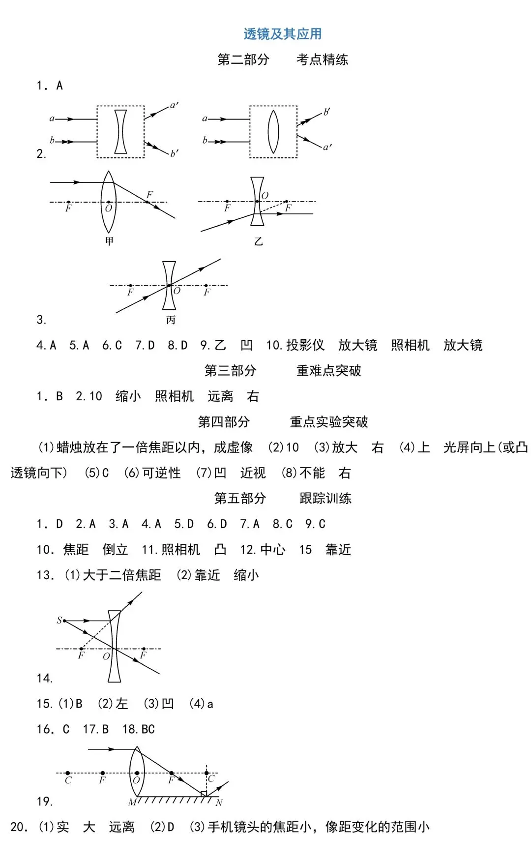 中考物理知识点梳理+考点精练+重难点突破 第30张