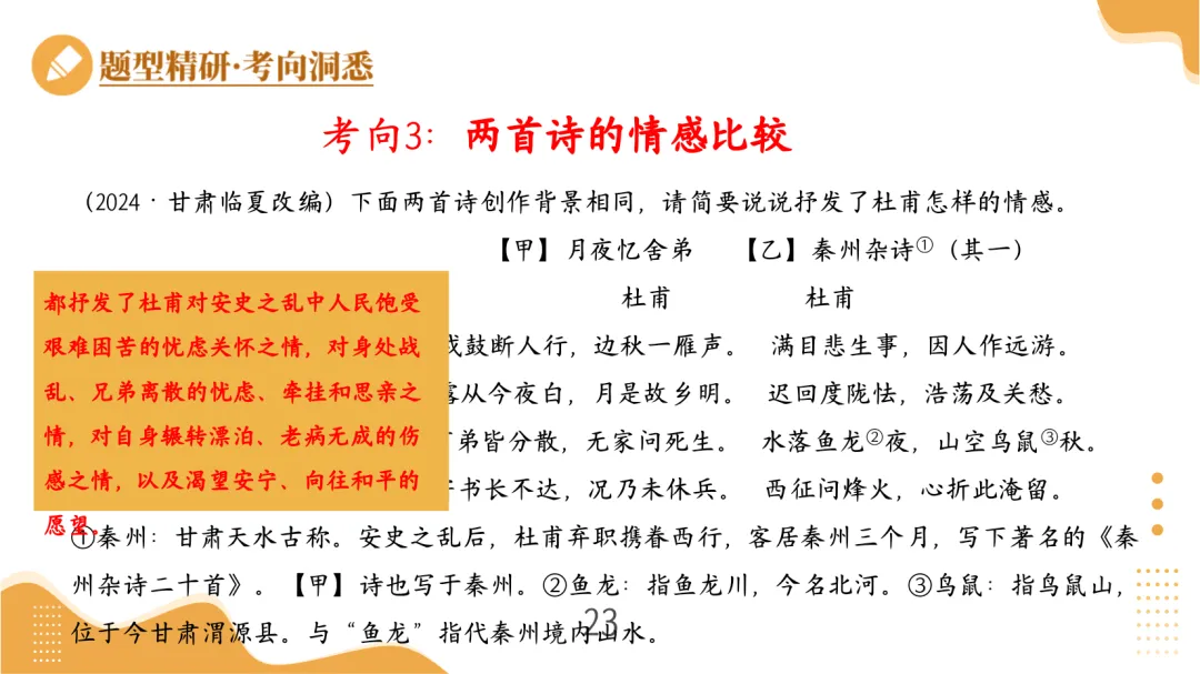 中考古诗鉴赏:情感主旨-第22张图片-四季读书网