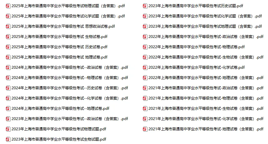 21-25上海高中等级考真题卷(全科+答案) 第2张