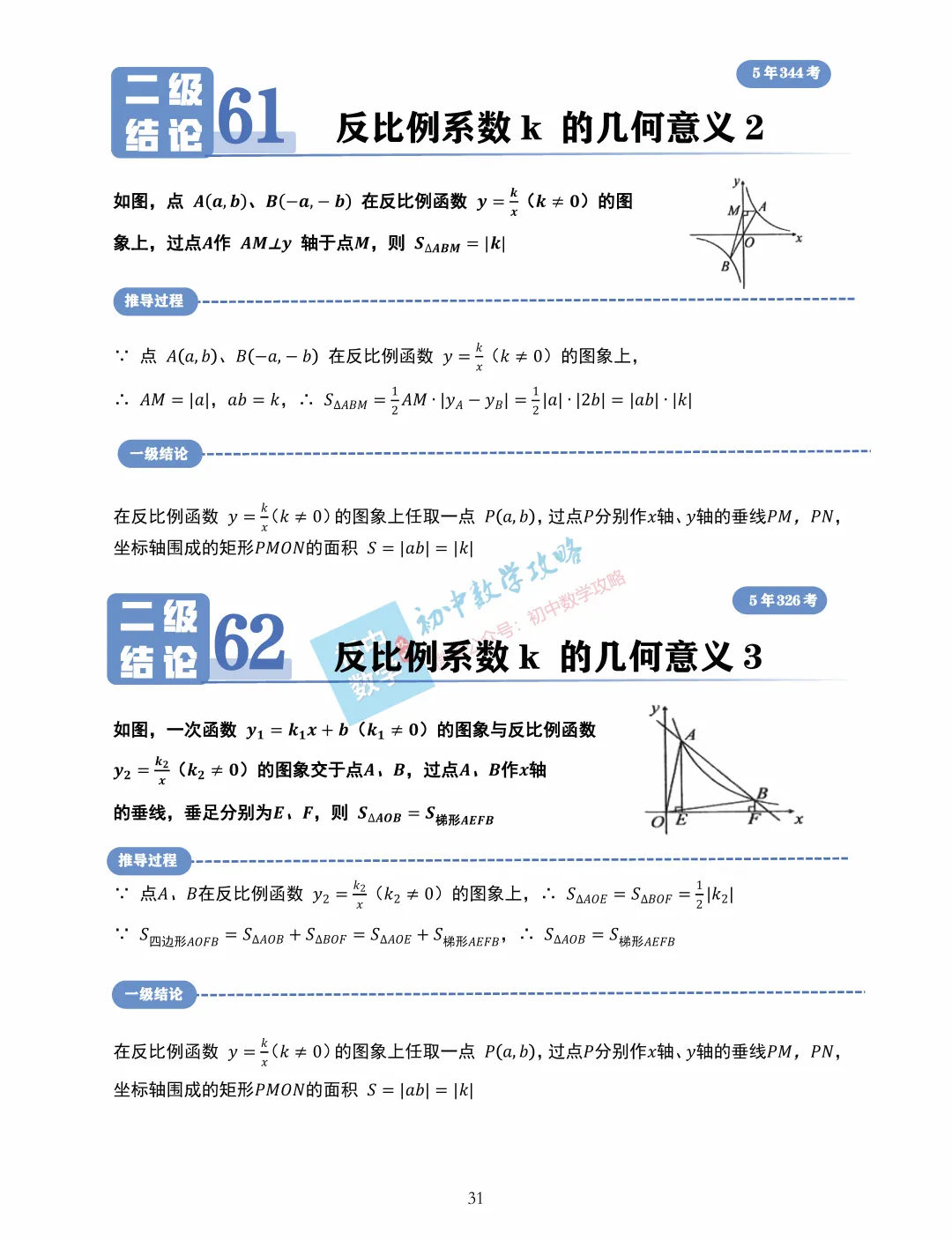中考数学常用二级结论汇编,掌握后解题快又准! 第33张