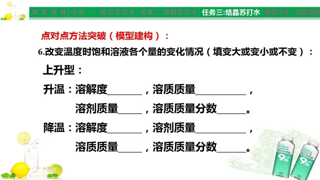 中考化学《溶液》项目式复习——探秘苏打水(课件+教学设计) 第17张