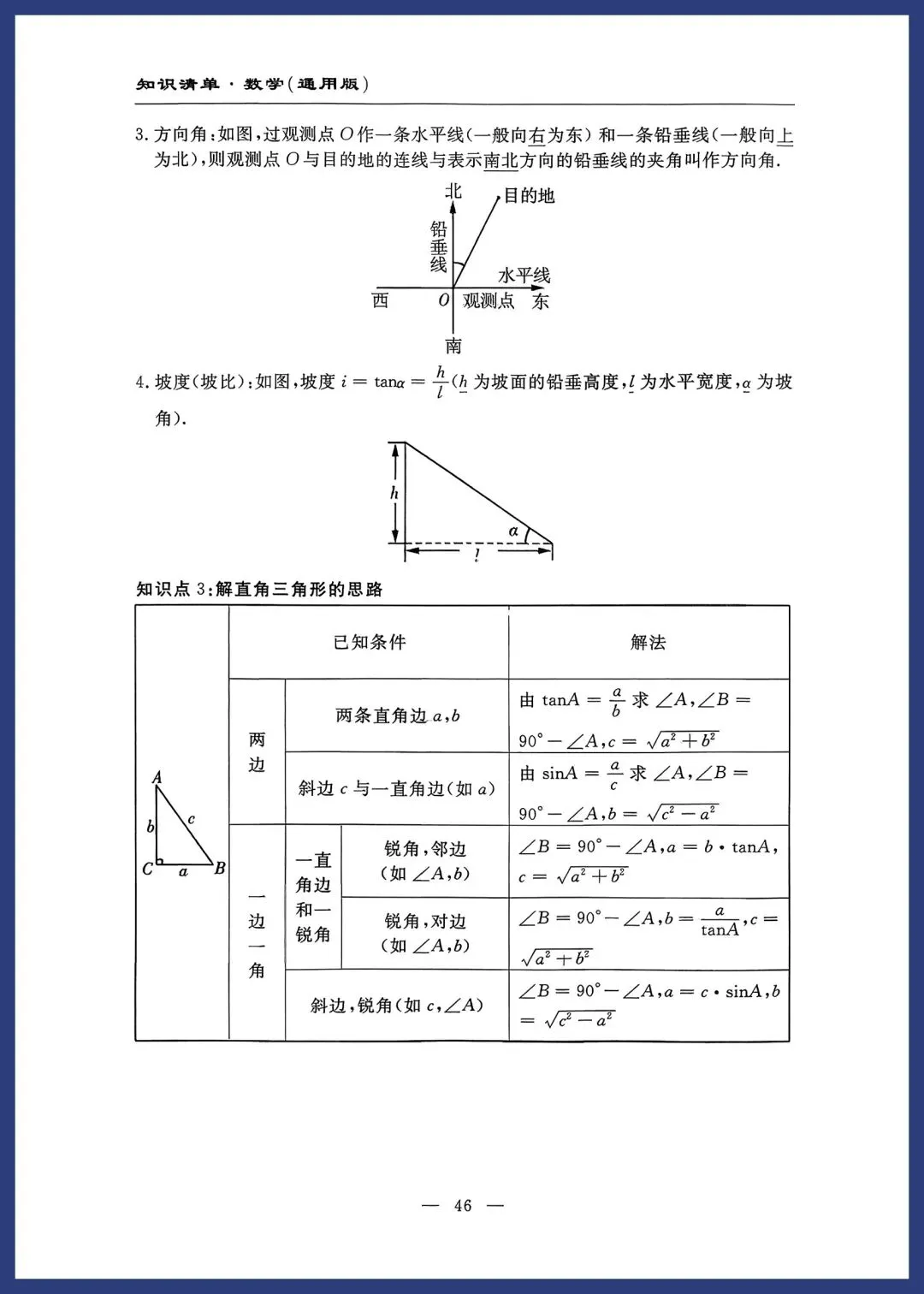 中考数学知识清单(通用版) 第45张