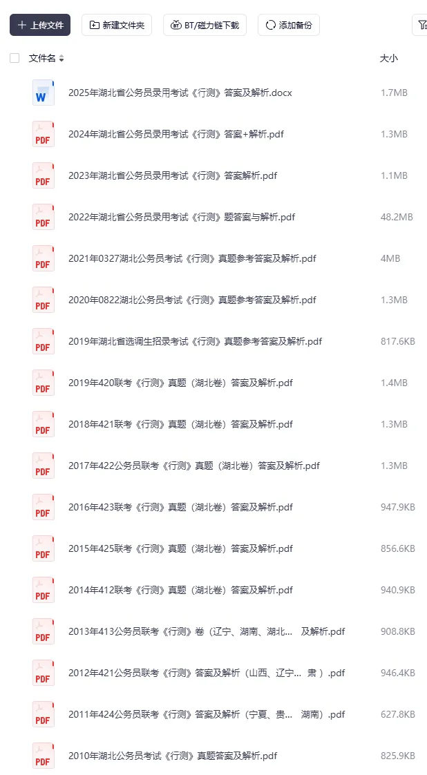 2026年湖北省考公务员真题答案《行测》《申论》,含历年真题及答案解析,免费领取! 第2张 2026年湖北省考公务员真题答案《行测》《申论》,含历年真题及答案解析,免费领取! 第2张