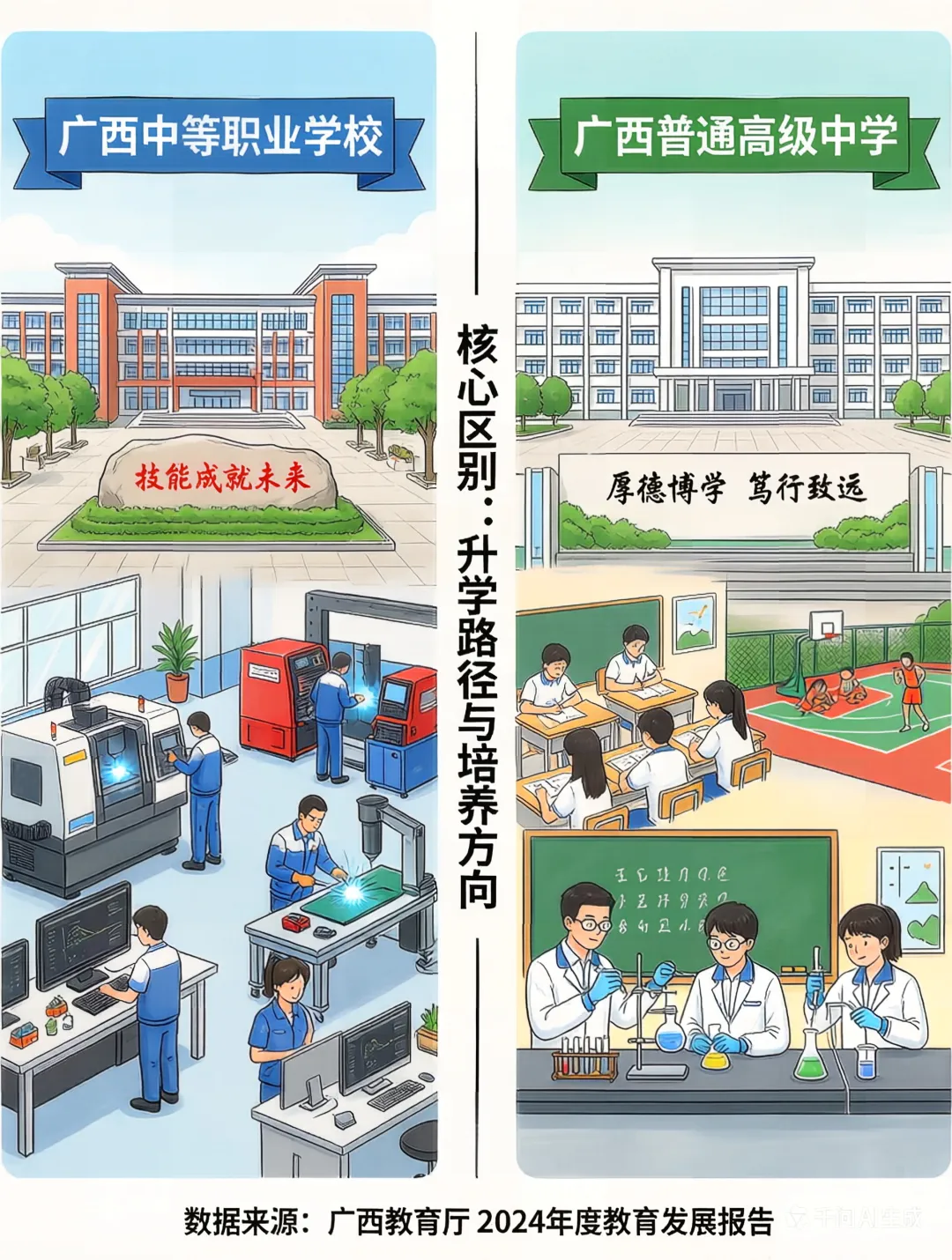 中考后抉择:广西中职与普高,两条赛道,同样精彩!-第2张图片-四季读书网 中考后抉择:广西中职与普高,两条赛道,同样精彩!-第2张图片-四季读书网