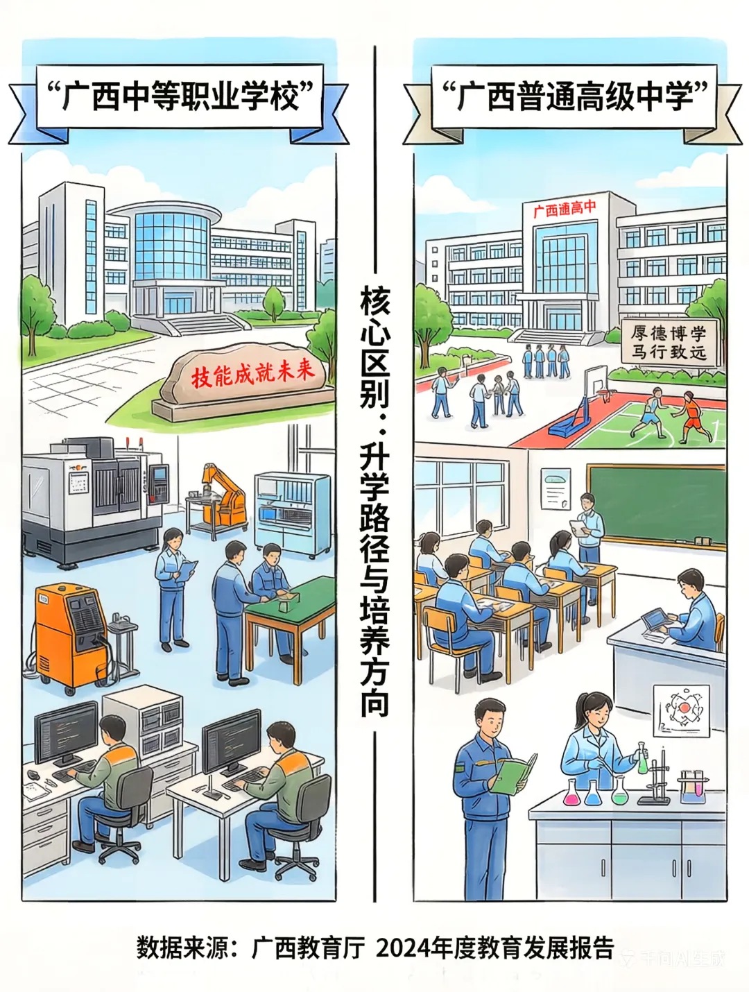 中考后抉择:广西中职与普高,两条赛道,同样精彩!-第4张图片-四季读书网 中考后抉择:广西中职与普高,两条赛道,同样精彩!-第4张图片-四季读书网