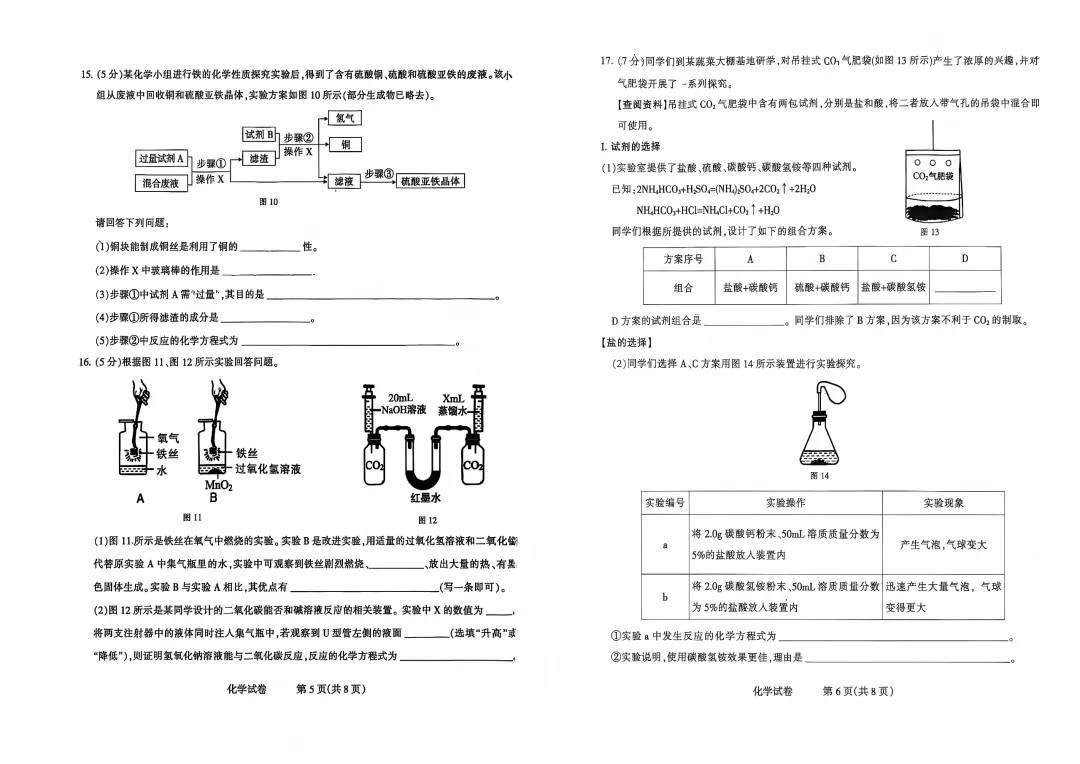 【模拟试卷领取】2026年石家庄长安区初三一模语文/物理/化学/历史 第11张