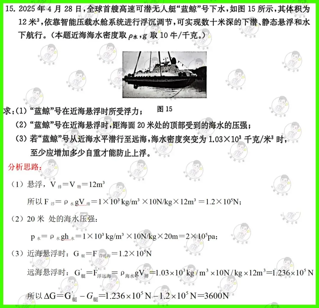 备战中考物理:解析26版灿烂在六月试卷6,上海学子的备考利器 第16张