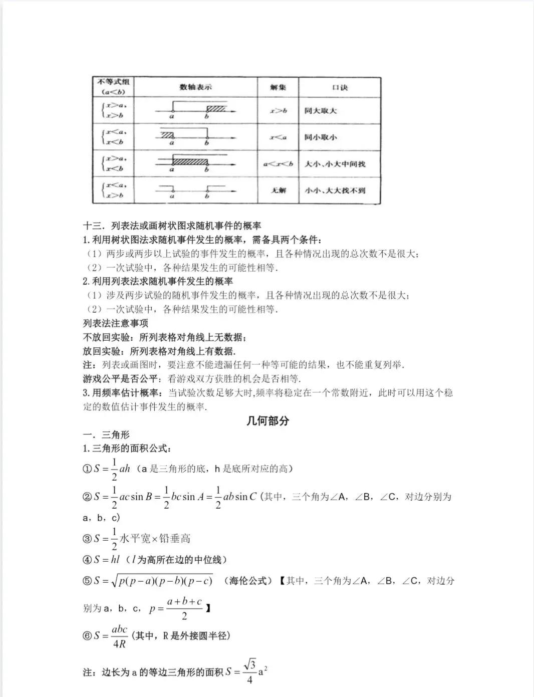 中考数学重要公式(全覆盖) 第8张 中考数学重要公式(全覆盖) 第8张