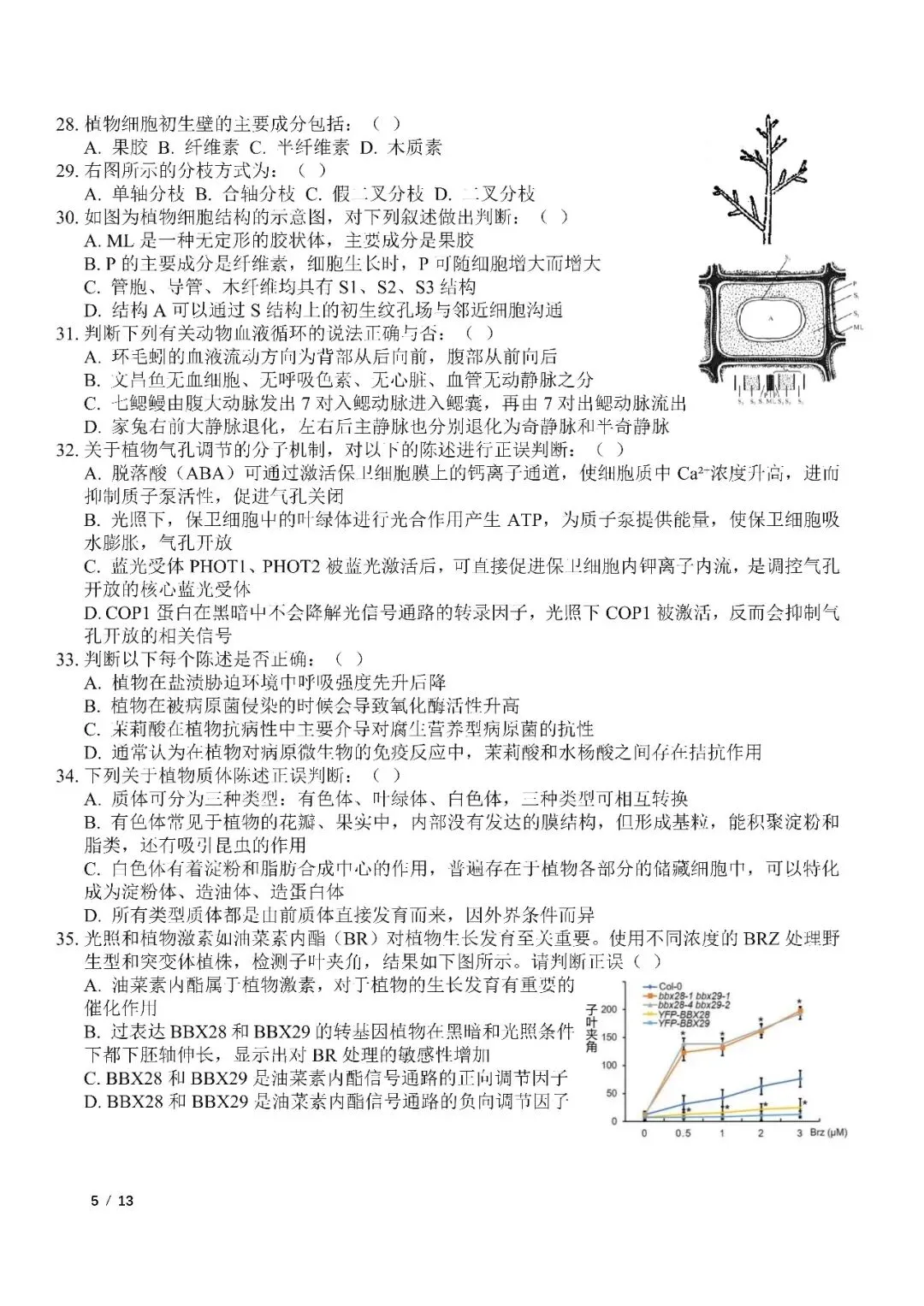 2026年全国生物学联赛初赛真题答案发布(七省赛区) 第53张 2026年全国生物学联赛初赛真题答案发布(七省赛区) 第53张