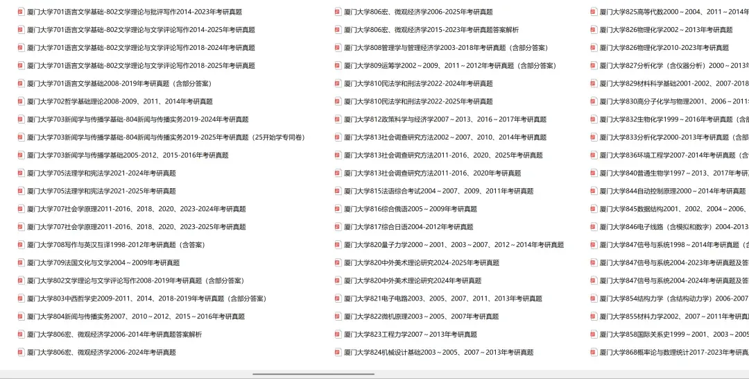 厦门大学考研专业课历年真题汇总(含2026真题)-第3张图片-四季读书网