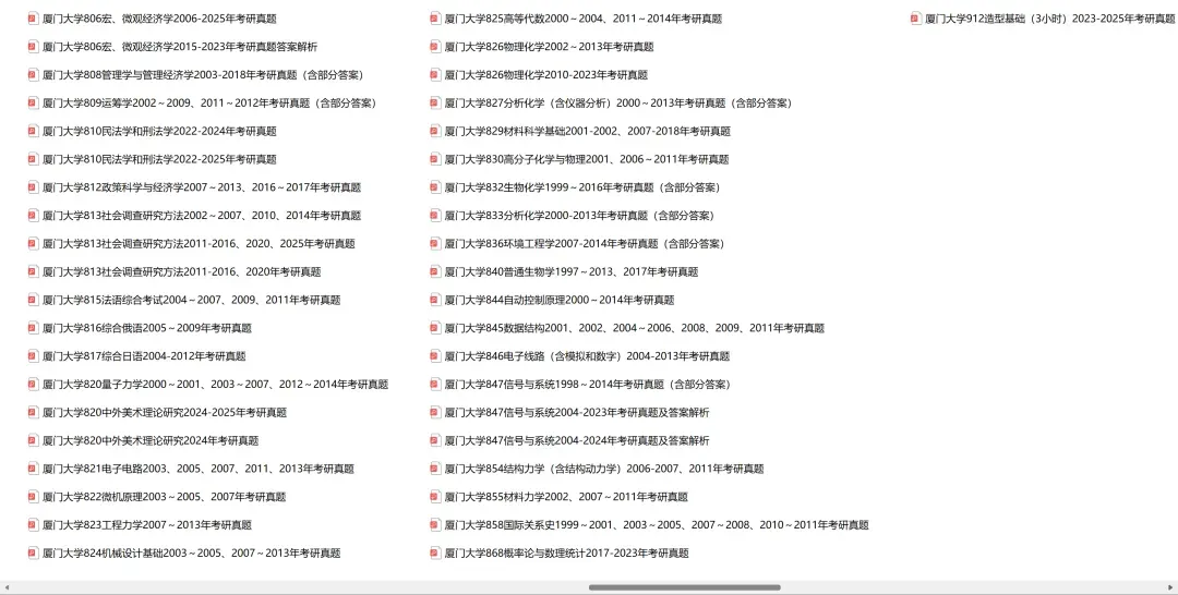 厦门大学考研专业课历年真题汇总(含2026真题)-第4张图片-四季读书网