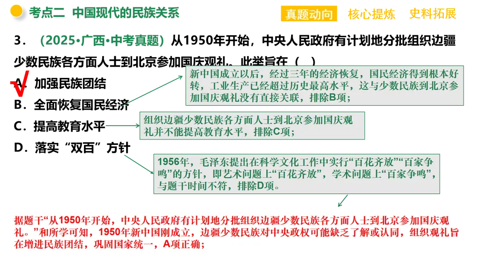 【中考复习】|专题05:中国的古代近现代的民族关系-第32张图片-四季读书网