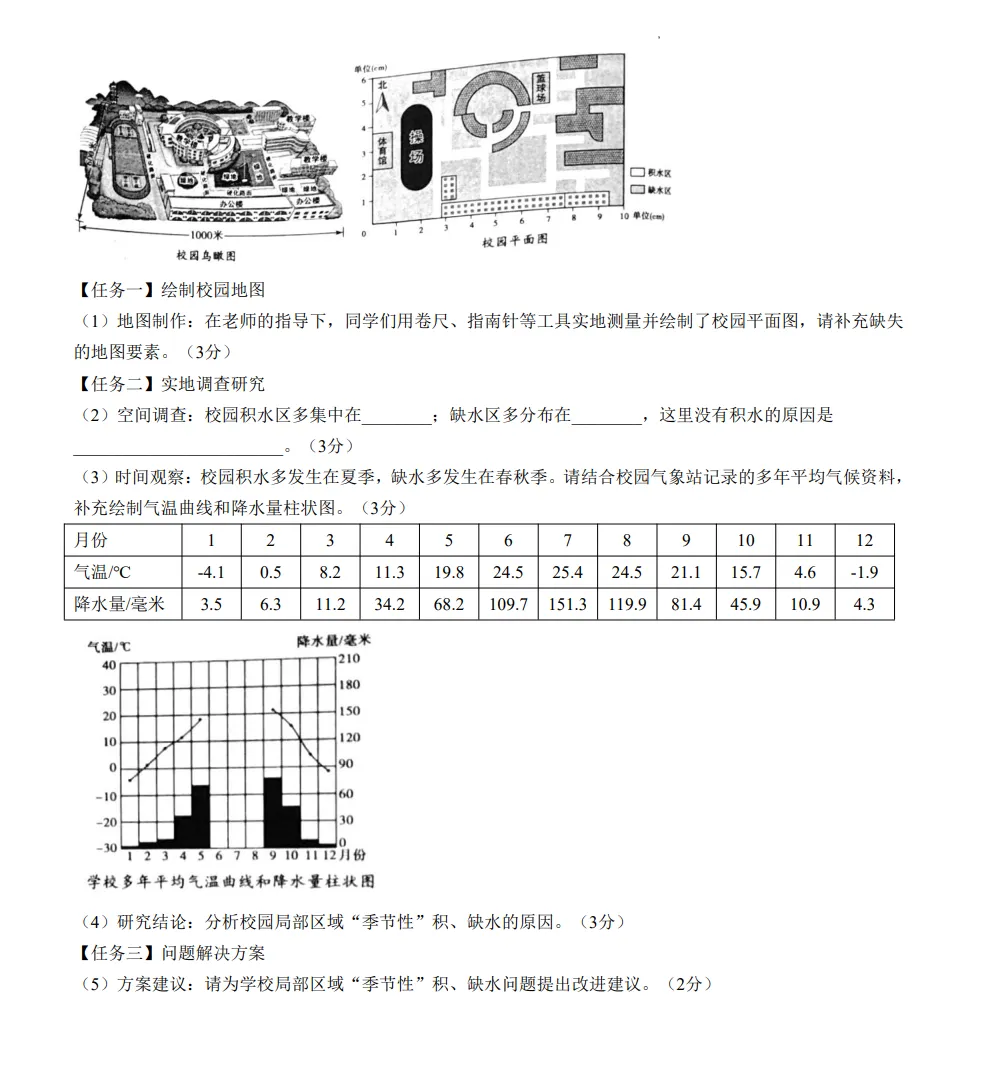 山东2025滨州中考地理真题| 2025年山东省滨州市中考地理真题| 高清版,带答案-第10张图片-四季读书网