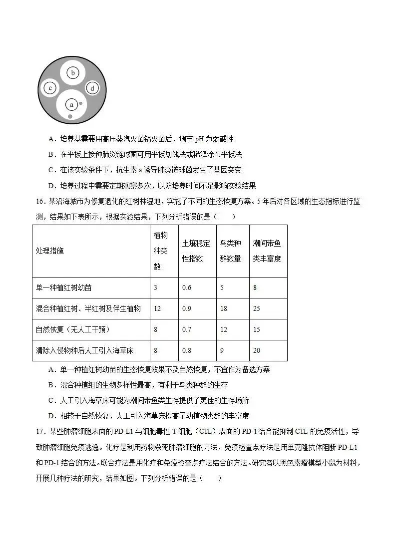 《高中试卷》湖北省十堰市2026届高三上学期元月调研考试(一模)生物(含答案)-第7张图片-四季读书网