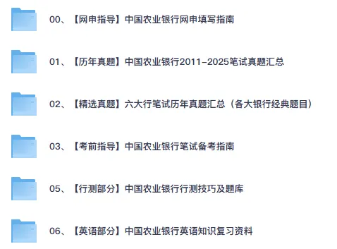26农业银行考试资料含2025年真题与答案笔试面试题库银行英语-第2张图片-四季读书网